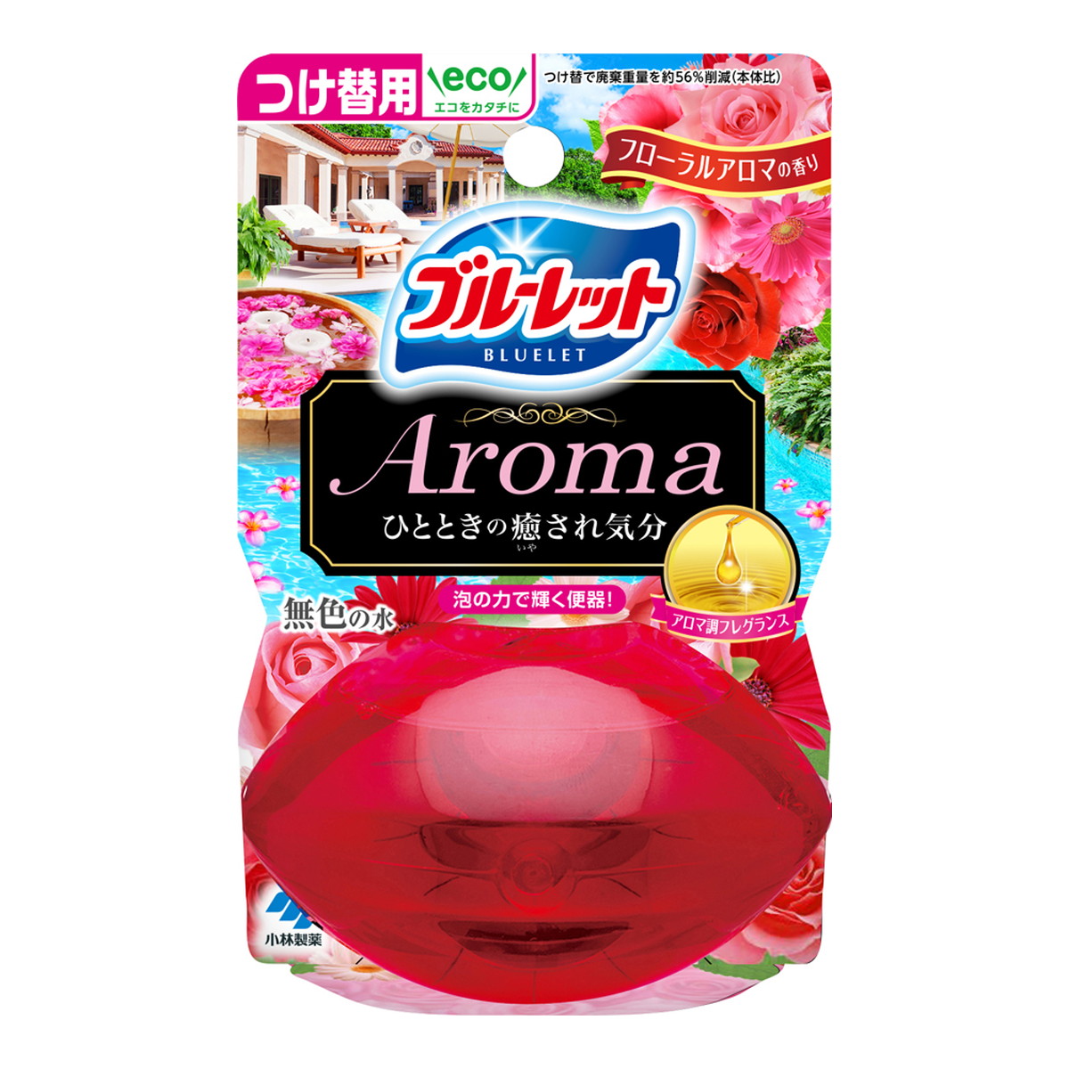 【送料お得・まとめ買い&times;48個セット】小林製薬 液体ブルーレット おくだけ アロマ つけ替用 フローラルアロマの香り 70ml｜ホームライフ