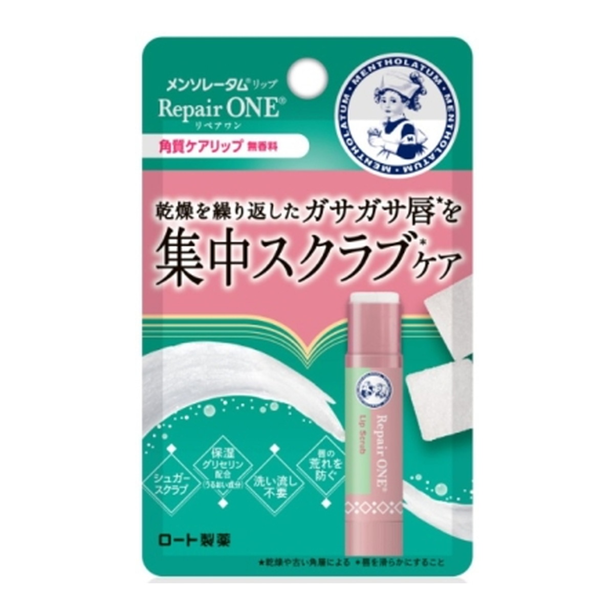 【送料お得・まとめ買い×200個セット】ロート製薬 メンソレータム リップ リペアワン 角質ケア リップ 3.6g リップクリーム|ホームライフ