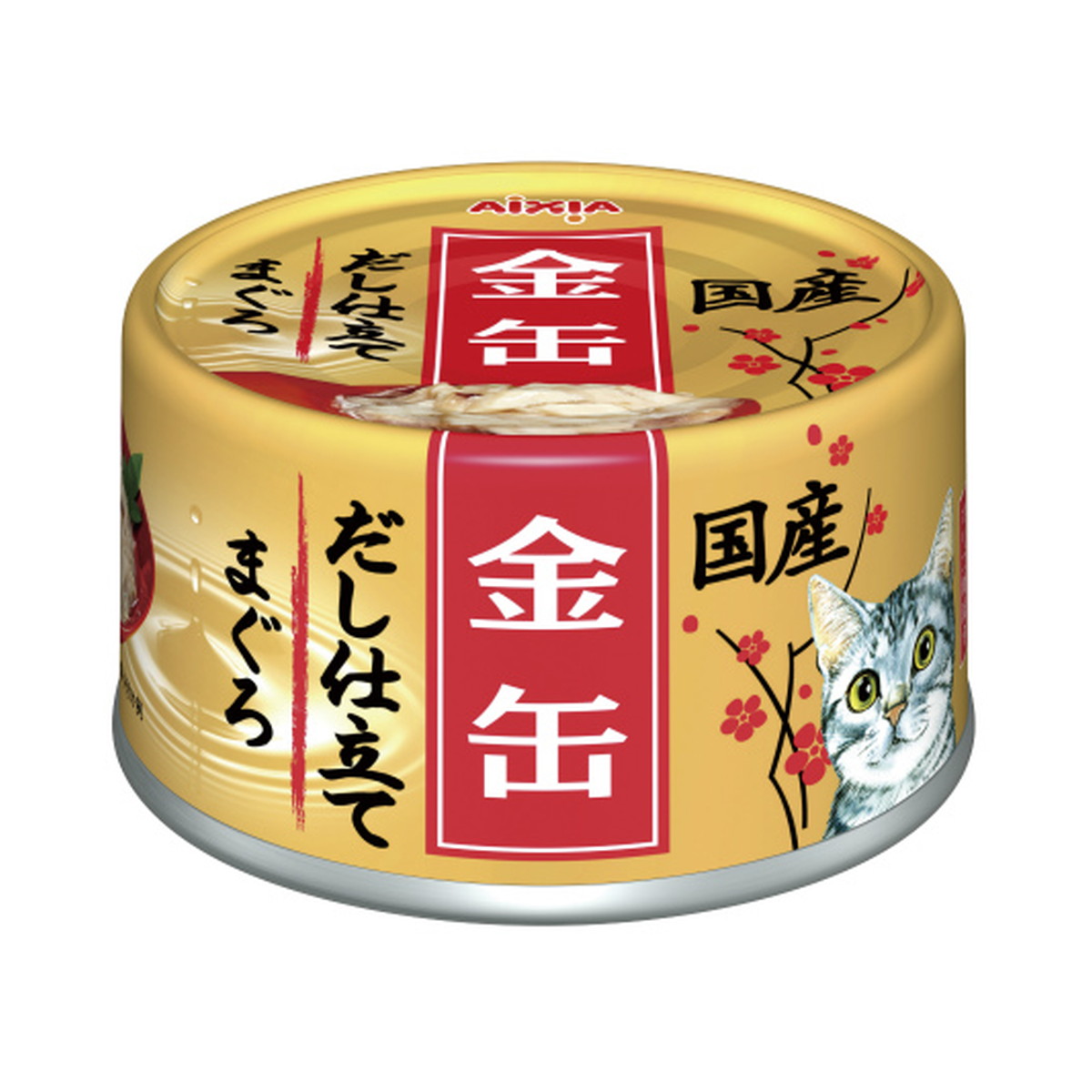 【送料お得・まとめ買い&times;48個セット】アイシア 金缶 だし仕立て まぐろ 70g キャットフード｜ホームライフ