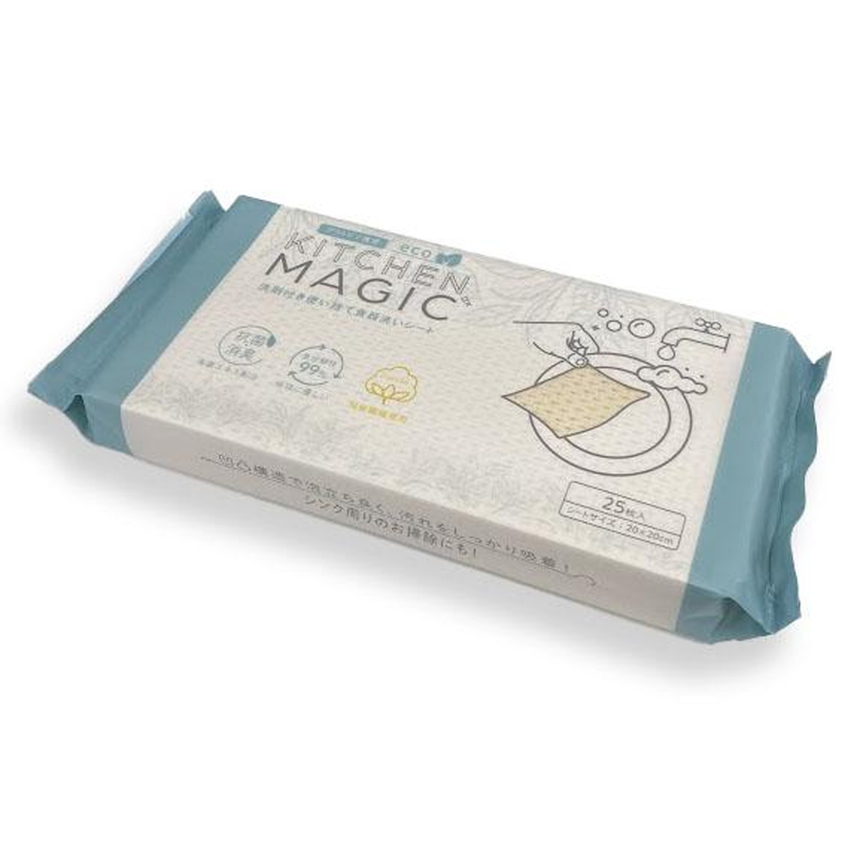 【送料お得・まとめ買い×80個セット】Q-FLA 九州フラワーサービス キッチン マジック レギュラー 食器シート洗剤 25枚入