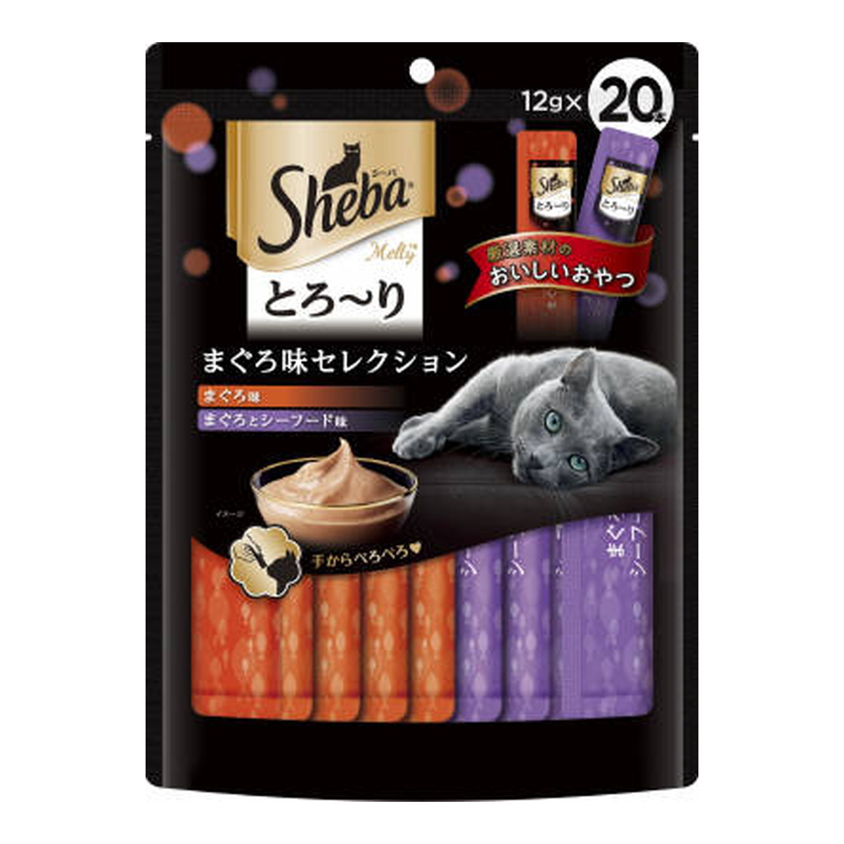 【送料お得・まとめ買い×7個セット】マースジャパン シーバ とろーり メルティ まぐろ味セレクション 12g×20本入 キャットフード