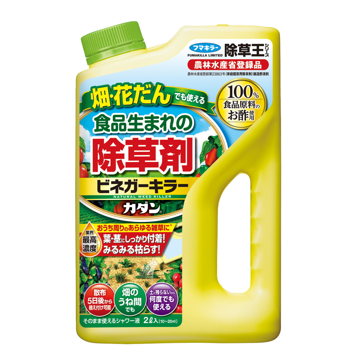 【送料お得・まとめ買い&times;8個セット】フマキラー カダン 除草王 ビネガーキラー 2L｜ホームライフ