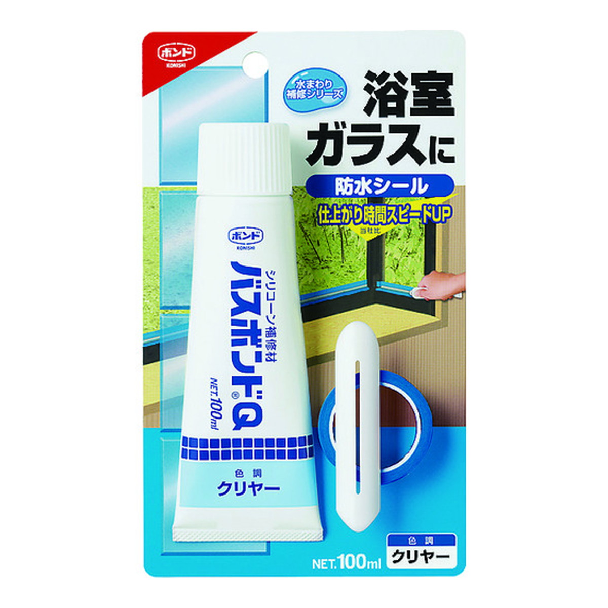 【送料お得・まとめ買い×10個セット】コニシ ボンド バスボンドQ クリヤー 100ml シリコーン補修材