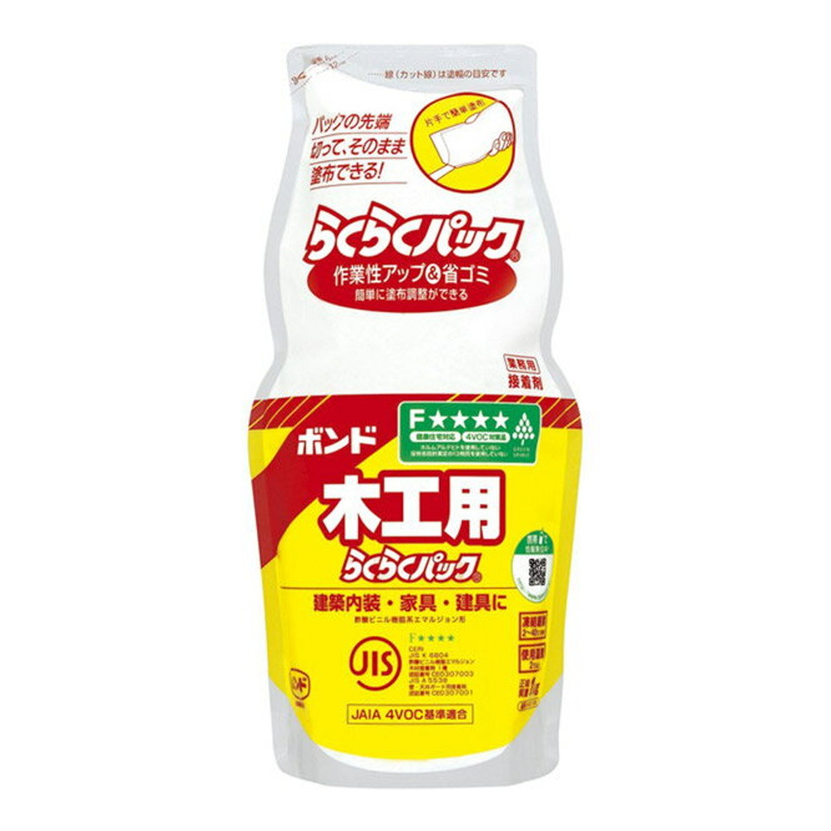 【送料お得・まとめ買い×9個セット】コニシ ボンド #40168 木工用 らくらくパック 1kg ポリ袋
