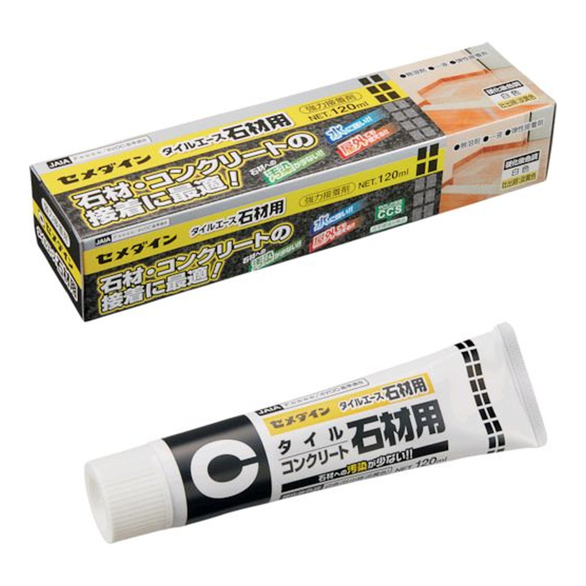 【送料お得・まとめ買い×11個セット】セメダイン 石材用 接着剤 タイルエース 石材用 RE-512 ホワイト 120mL