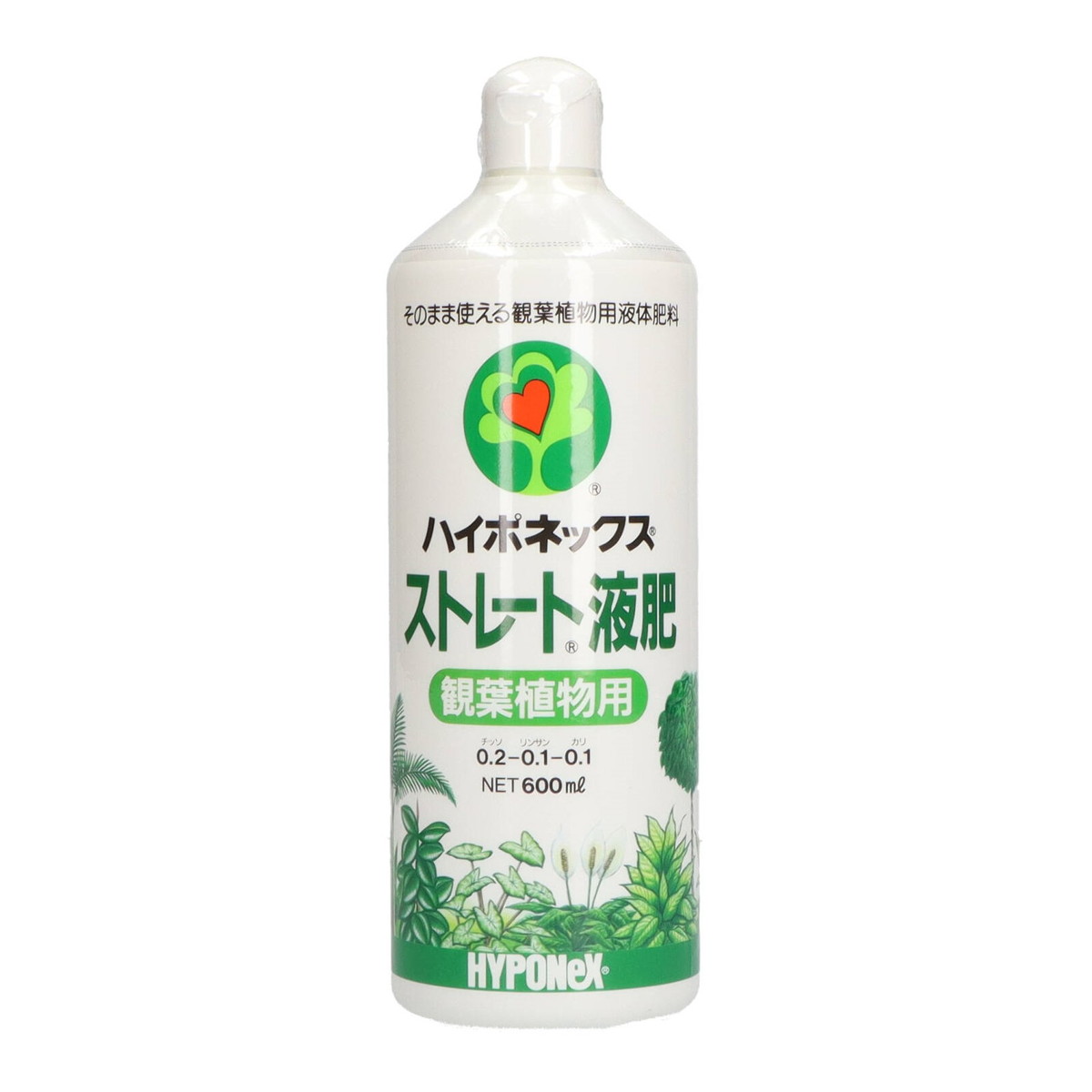 【送料お得・まとめ買い×24個セット】ハイポネックス ストレート液肥 観葉植物用 600mL 液体肥料|ホームライフ