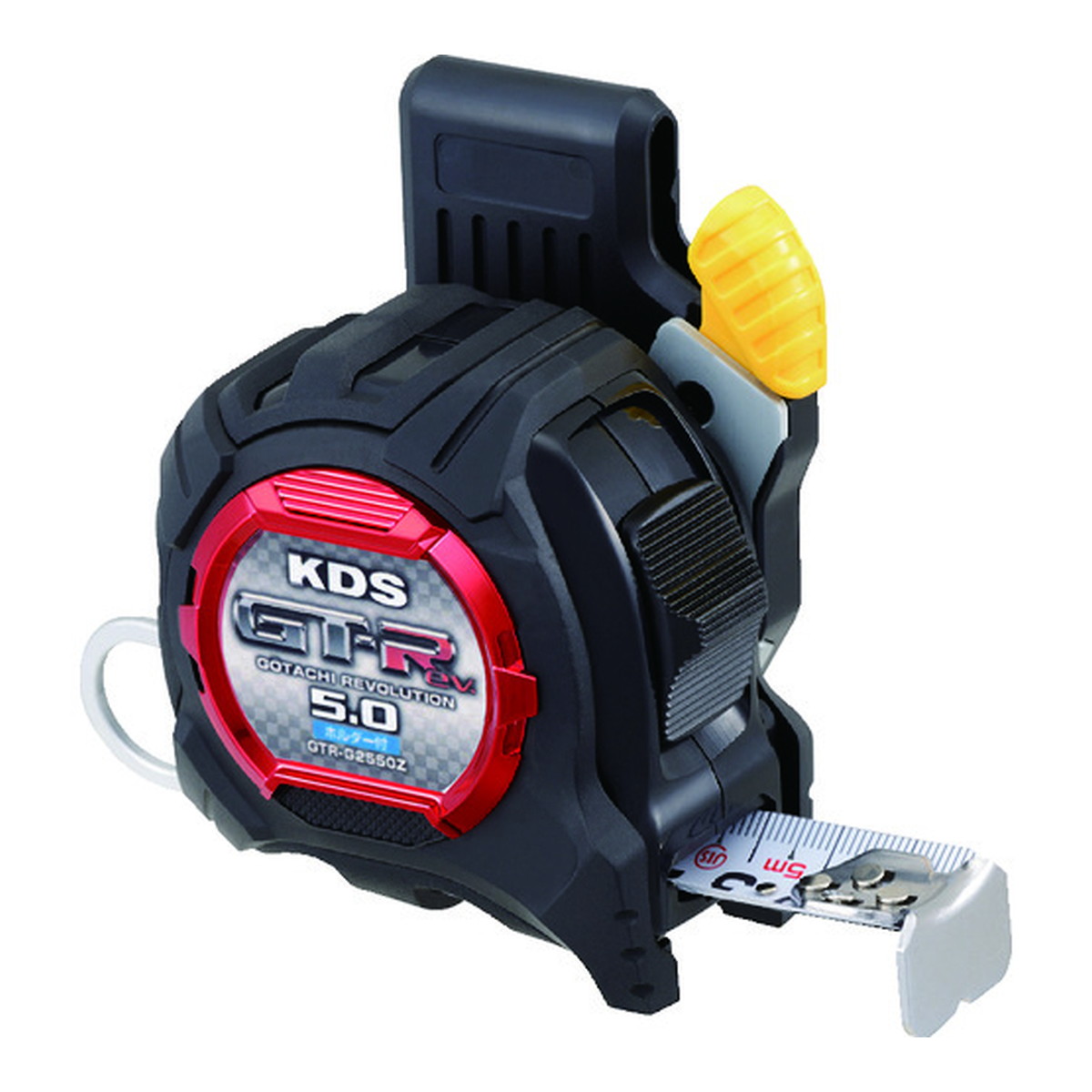 【送料お得・まとめ買い×3個セット】ムラテックKDS 剛立厚テープ 25mm巾 5m 厚爪ホルダー付 ゴムカバータイプ