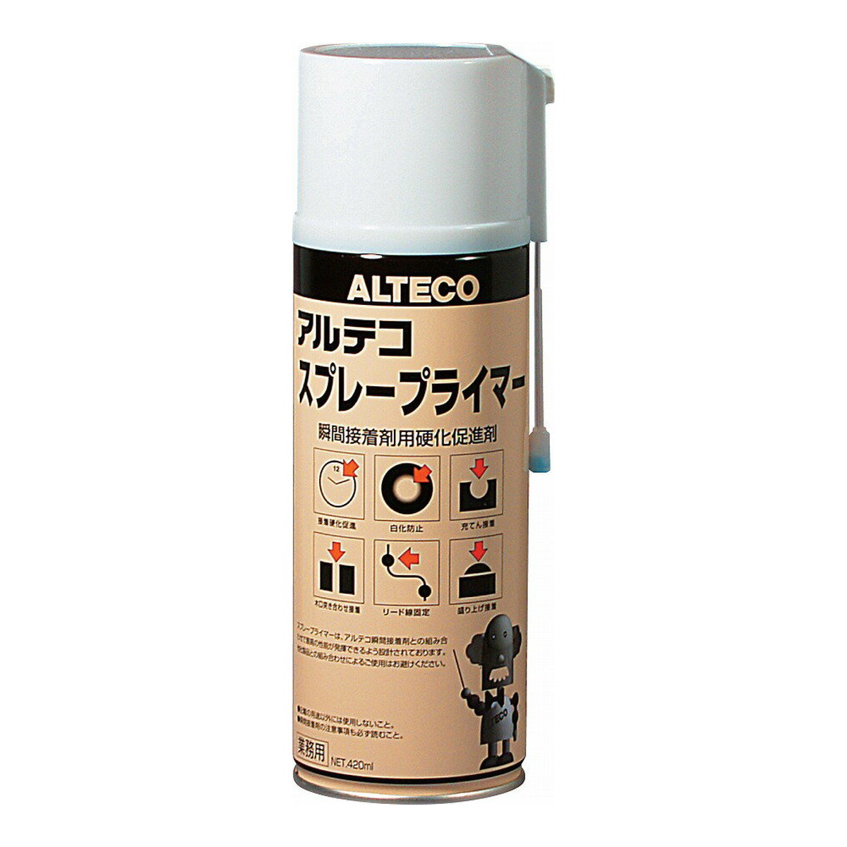 【送料お得・まとめ買い×7個セット】アルテコ 瞬間接着剤用 硬化促進剤 スプレープライマー 420mL