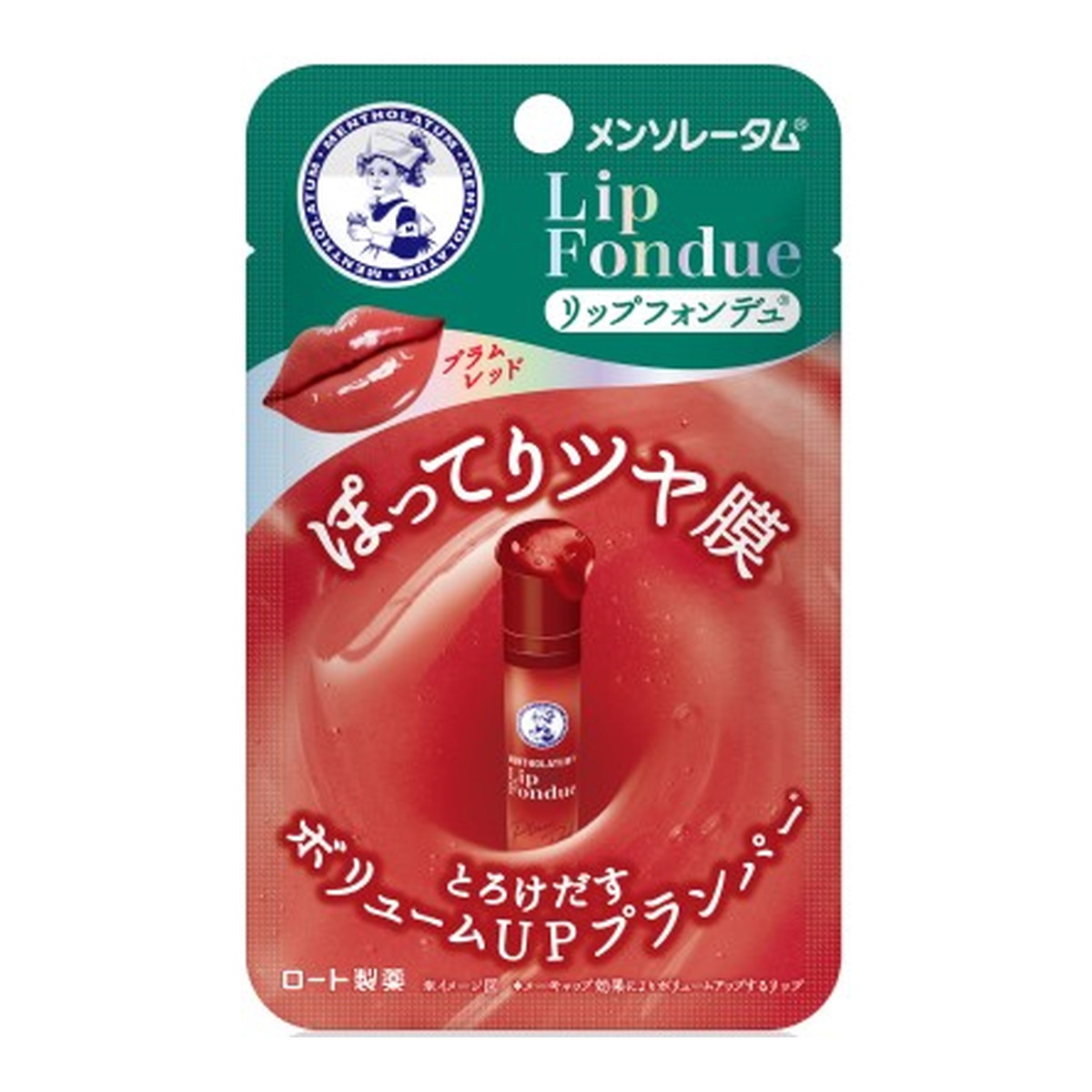 【送料お得・まとめ買い×13個セット】ロート製薬 メンソレータム リップフォンデュ プラムレッド 3.2g
