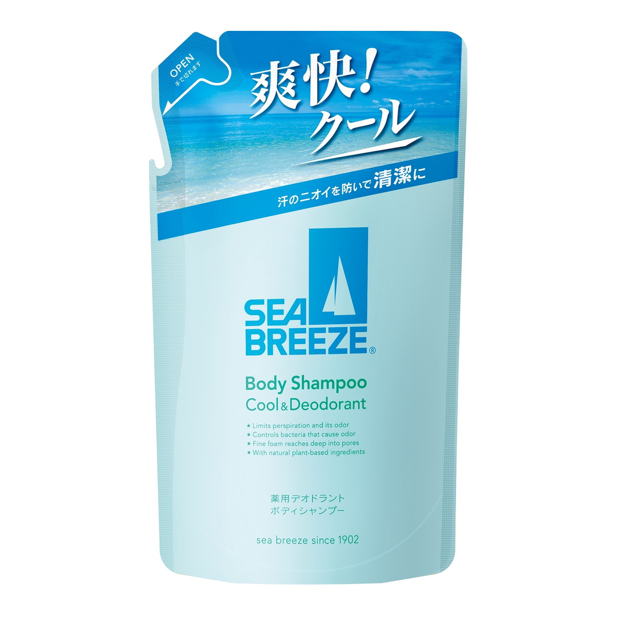 【送料お得・まとめ買い×18個セット】ファイントゥデイ シーブリーズ ボディシャンプー クール&デオドラント f つめかえ用 330mL