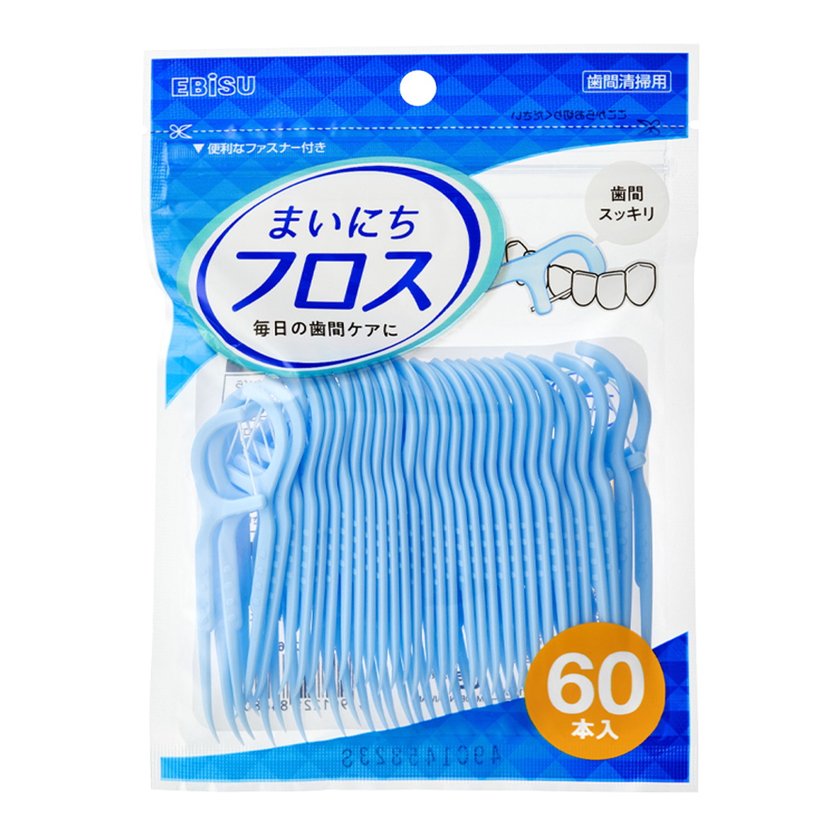 【送料お得・まとめ買い×160個セット】エビス まいにちフロス 60本入 歯間清掃用