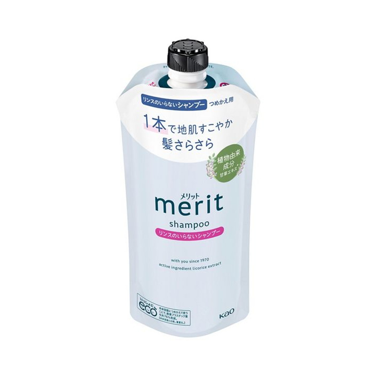 【送料お得・まとめ買い×13個セット】花王 メリット リンスのいらないシャンプー つめかえ用 320mL 医薬部外品