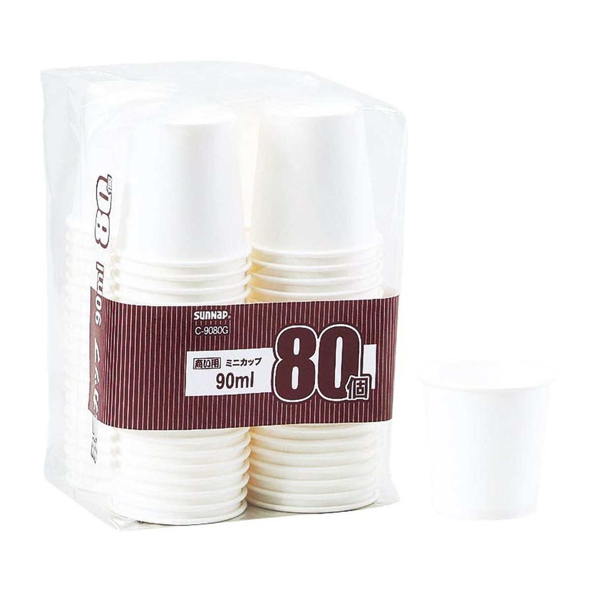 【送料お得・まとめ買い&times;50個セット】サンナップ 商い用 ミニカップ 90mL 80個入 紙コップ 業務用｜ホームライフ
