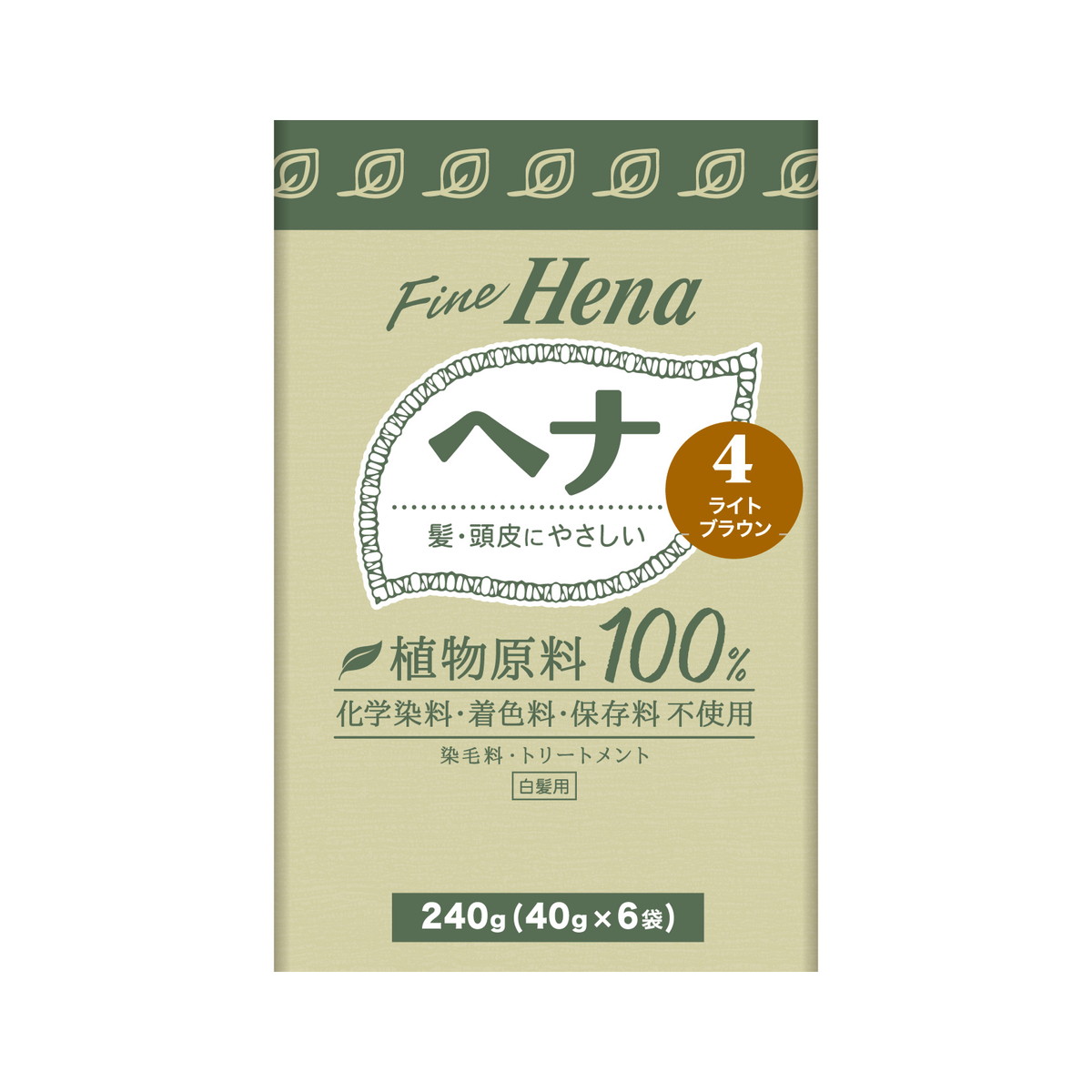【送料お得・まとめ買い×3個セット】三宝 テンスター ファインヘナ6P ライトブラウン 40g×6 白髪用 染毛料