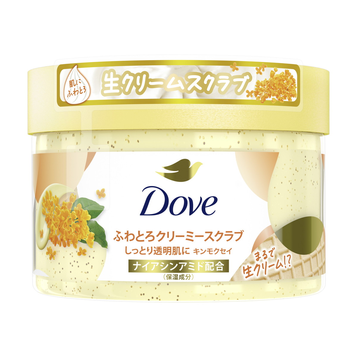 【送料お得・まとめ買い×13個セット】ユニリーバ ダヴ Dove ふわとろ クリーミー スクラブ キンモクセイ 298g ボディスクラブ