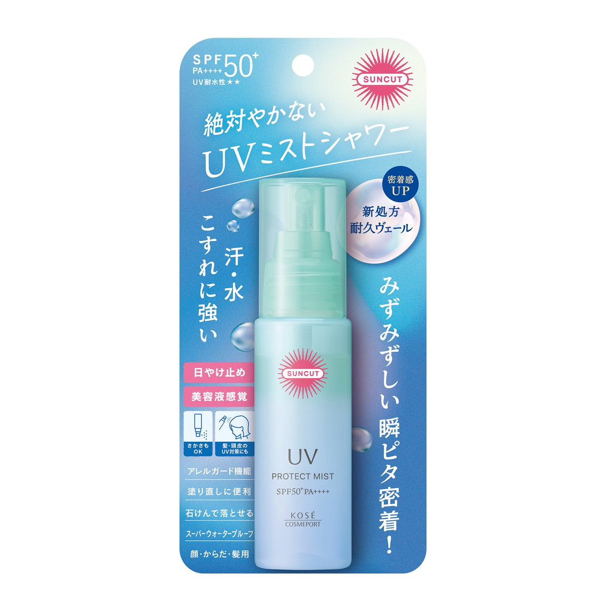 【送料お得・まとめ買い×9個セット】コーセーコスメポート サンカットR プロテクトUV ミスト 60mL 日やけ止めミスト 顔 からだ 髪用