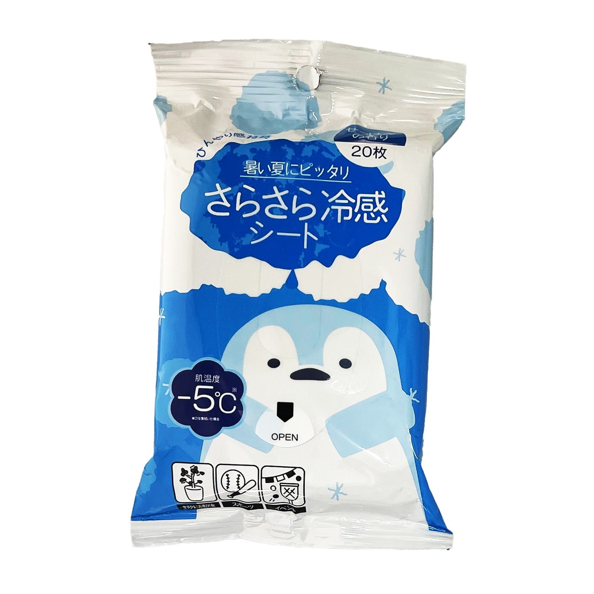 【送料お得・まとめ買い×50個セット】コーヨー化成 さらさら 冷感 シート パウダーシート せっけんの香り 20枚 ボディシート
