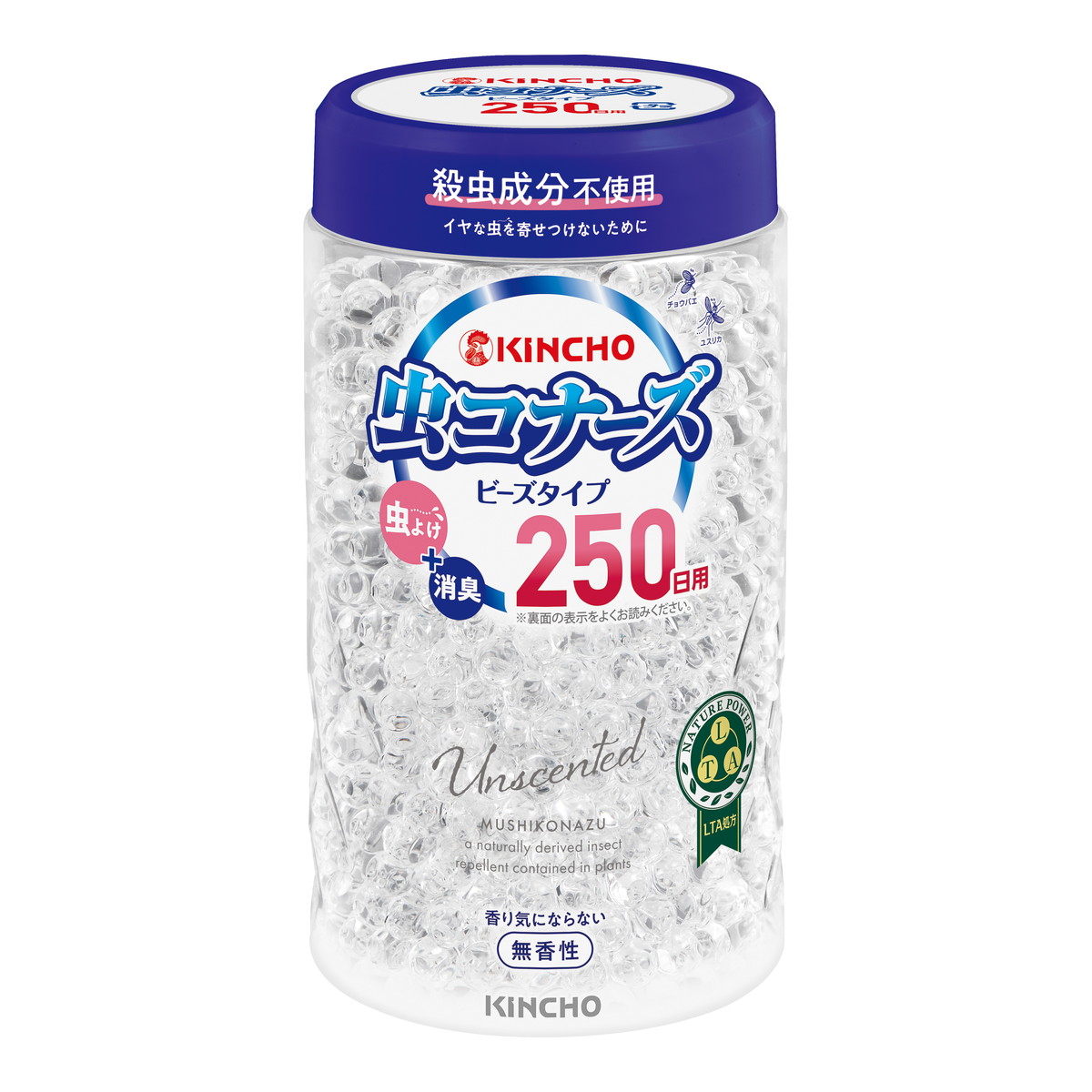 【送料お得・まとめ買い×7個セット】大日本除虫菊 キンチョー 虫コナーズ ビーズタイプ スリム 250日用 無香性 360g