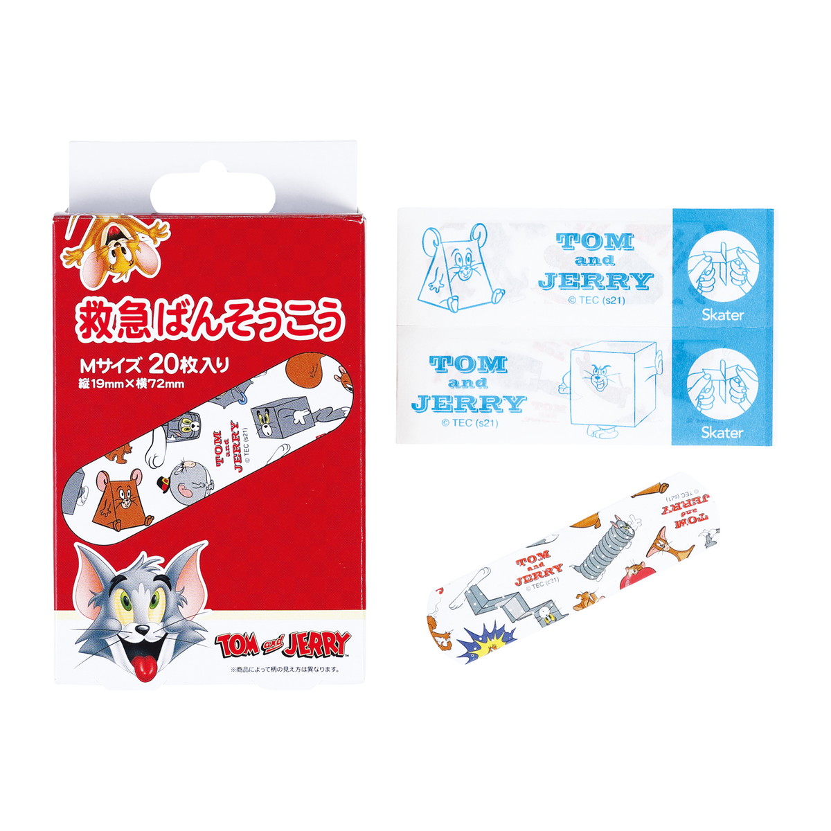 【送料お得・まとめ買い×13個セット】スケーター QQB1 救急ばんそうこう トム&ジェリー Mサイズ 20枚入り 4,128円
