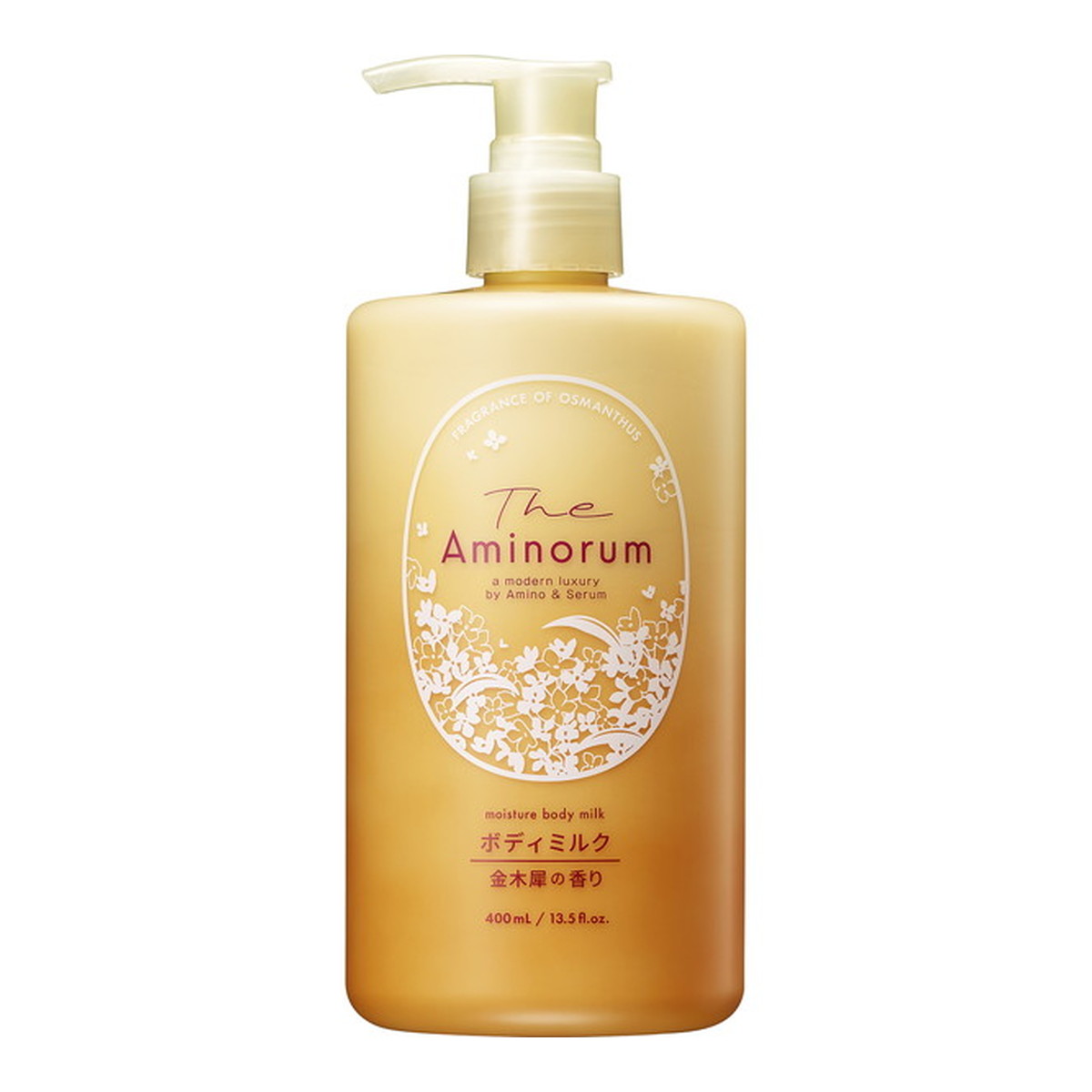 【送料お得・まとめ買い×24個セット】熊野油脂 ジ アミノラム The Aminorum 金木犀 ボディミルク 本体 400mL