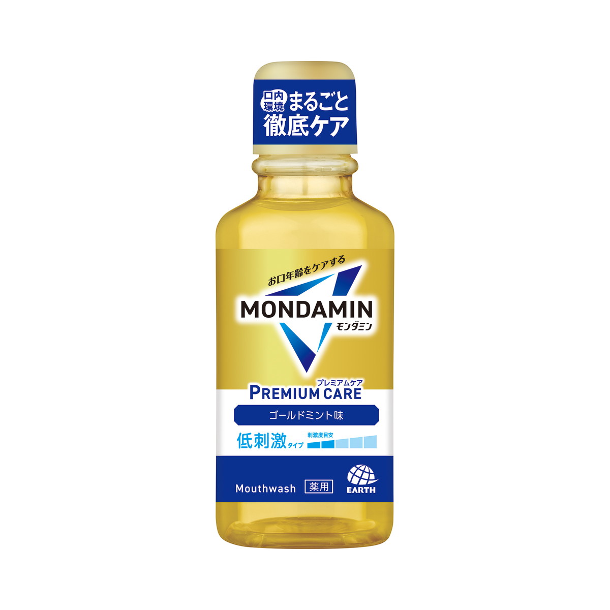 【送料お得・まとめ買い×48個セット】アース製薬 モンダミン プレミアムケア ゴールドミント 100mL マウスウォッシュ 洗口液|ホームライフ