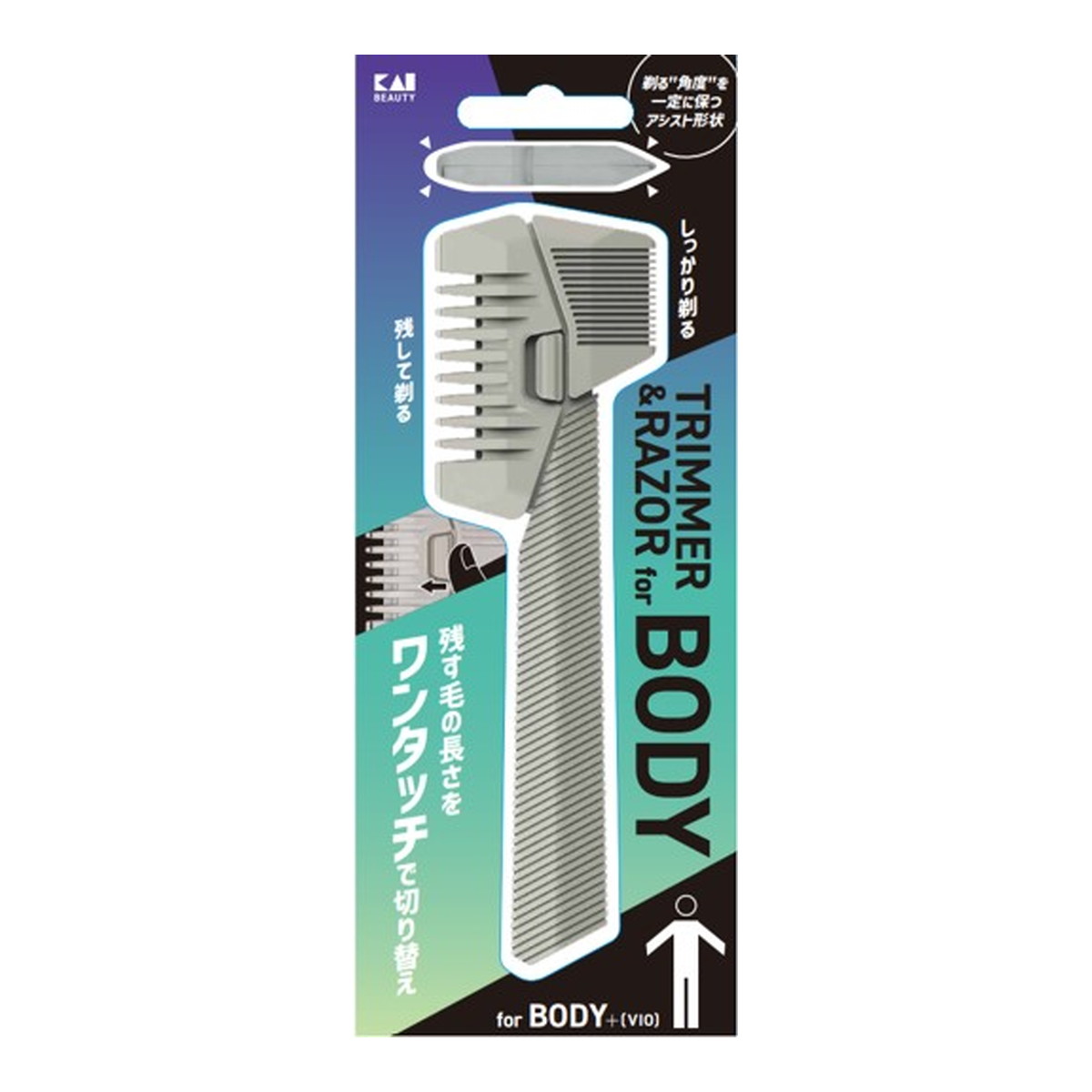 【送料お得・まとめ買い×11個セット】貝印 ヘアトリマー & レザーフォーボディ 剃刀