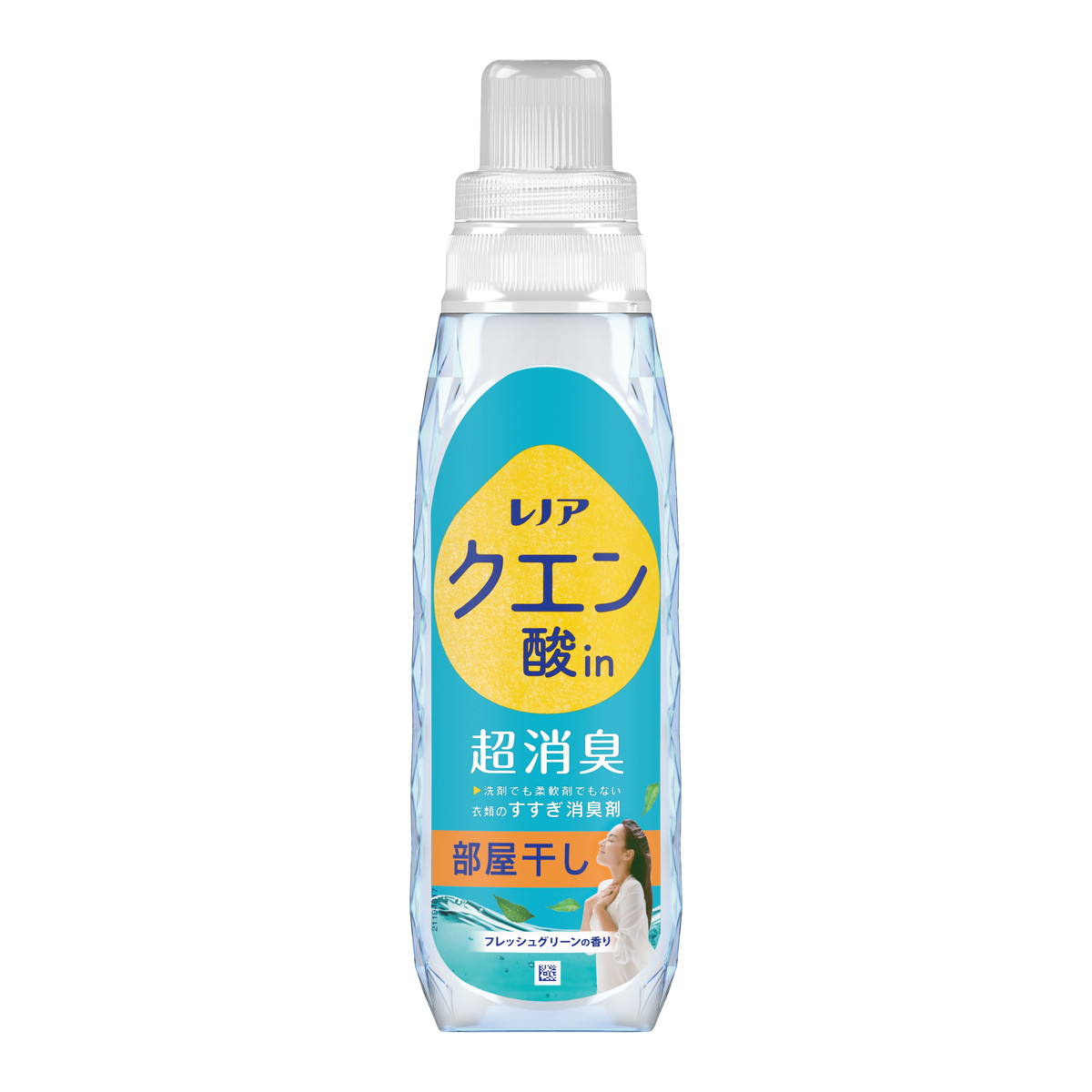 【送料お得・まとめ買い×12個セット】P&G レノア クエン酸in 超消臭 部屋干し フレッシュグリーンの香り 本体 430mL 衣類のすすぎ消臭剤