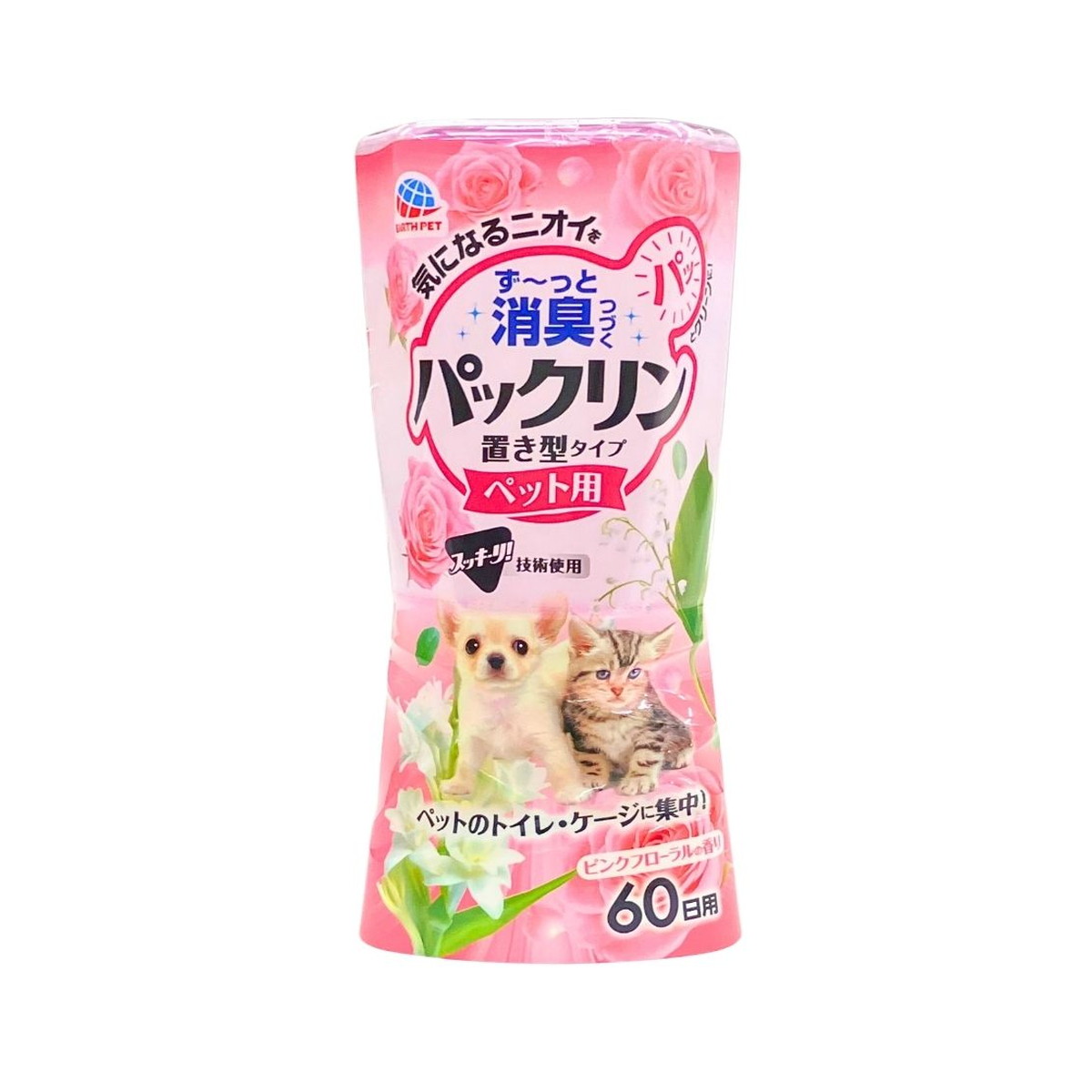 【送料お得・まとめ買い×16個セット】アース・ペット パックリン リキッド ピンクフローラルの香り ペット用 60日用 400mL 置き型タイプ