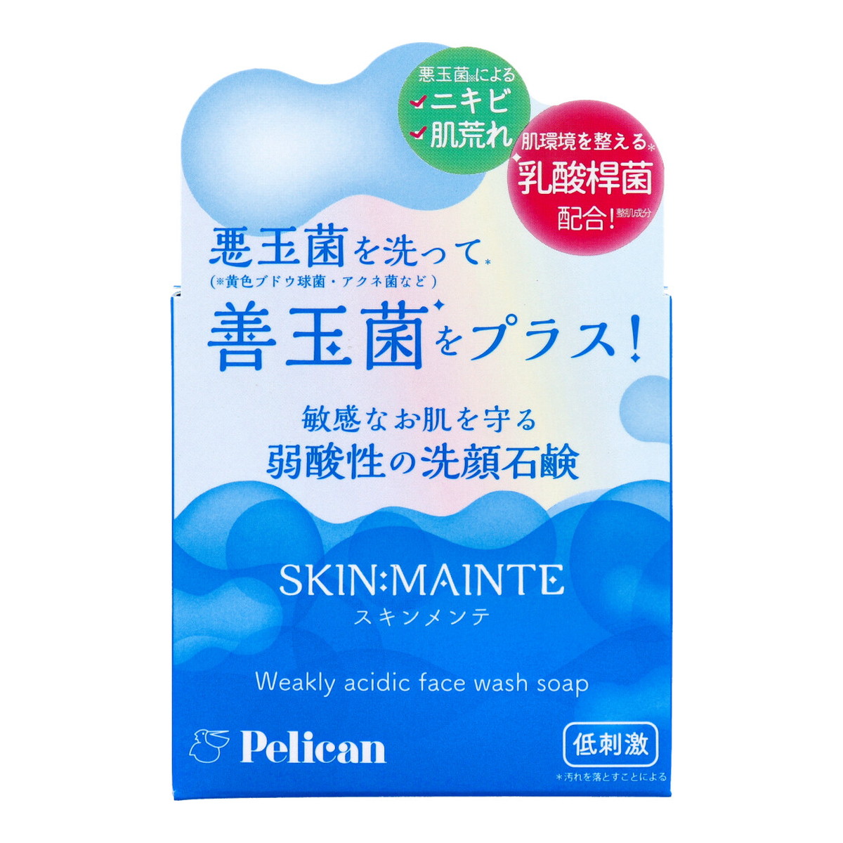 【送料お得・まとめ買い×11個セット】ペリカン石鹸 スキンメンテ 洗顔石鹸 チェリーブロッサムの香り 80g 洗顔石けん