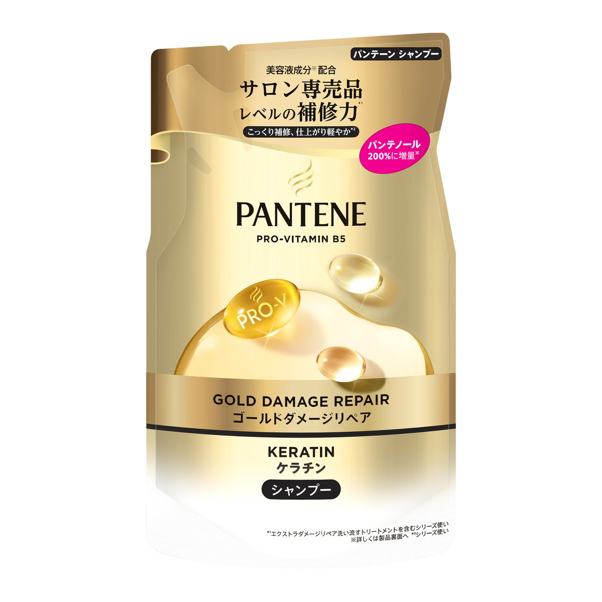 【送料お得・まとめ買い×9個セット】P&G パンテーン ゴールドダメージリペア ケラチン シャンプー つめかえ 260g