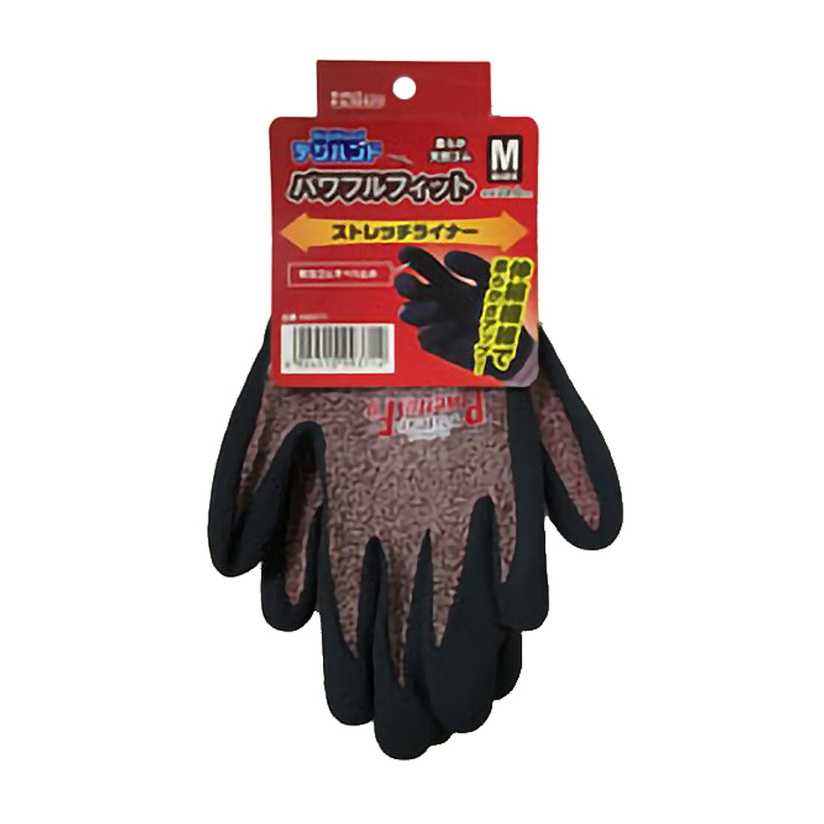 【送料お得・まとめ買い×120個セット】デジハンド パワフルフィット ストレッチライナー Mサイズ レッド ダンロップホームプロダクツ 作業用手袋 すべり止め手袋|ホームライフ