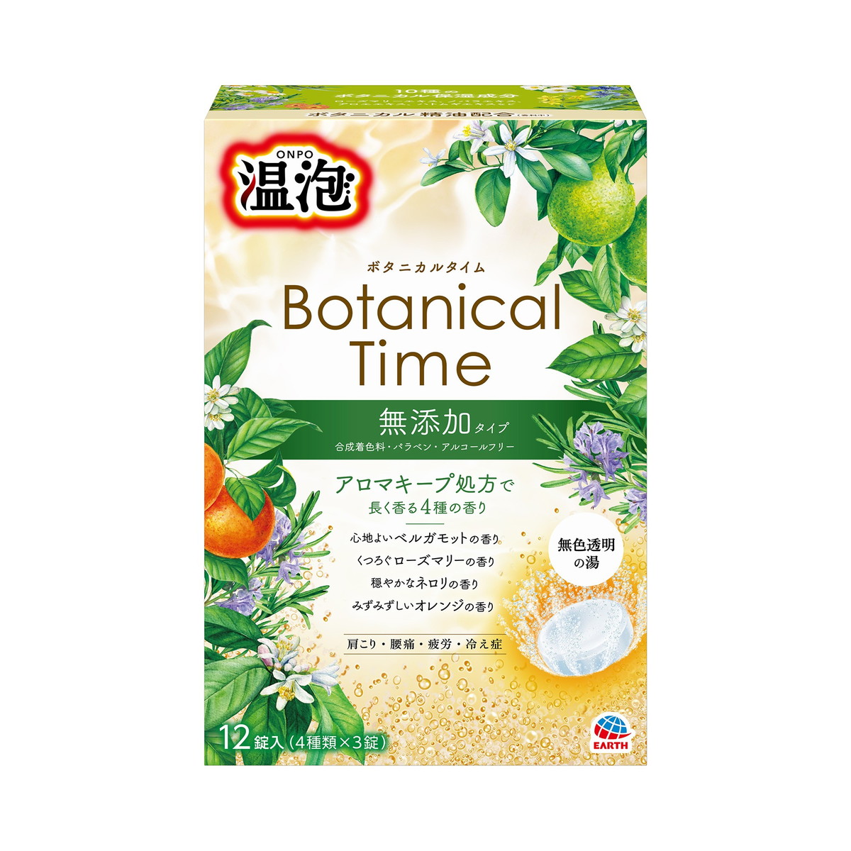 【送料お得・まとめ買い×11個セット】アース製薬 温泡 ONPO ボタニカルタイム 12錠入 入浴剤