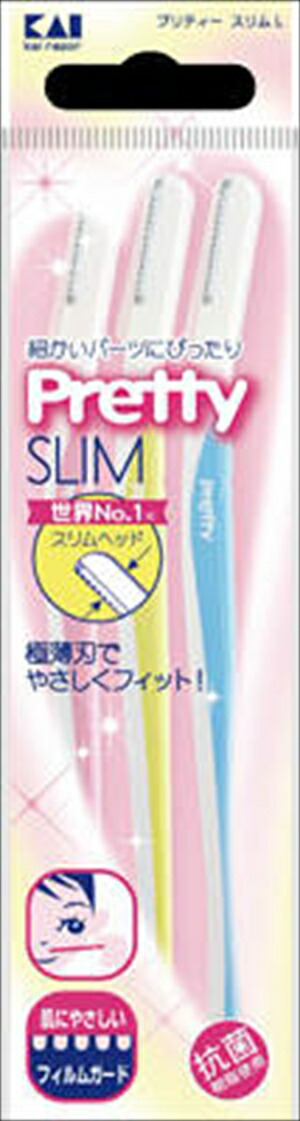 楽天市場】【貝印】【貝印カミソリ】プリティースリムL 3本入