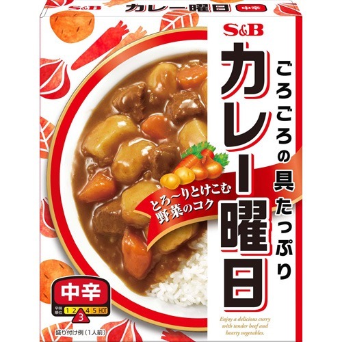 【送料込】S&B カレー曜日 中辛 230g×30個セット (4901002052232)|ホームライフ