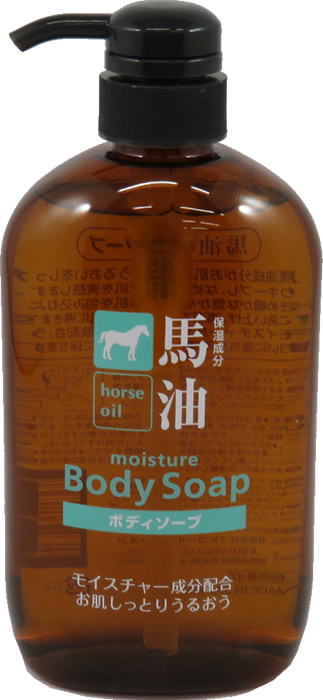 楽天市場】熊野油脂 馬油 ボディソープ 600ml 本体 モイスチャー成分