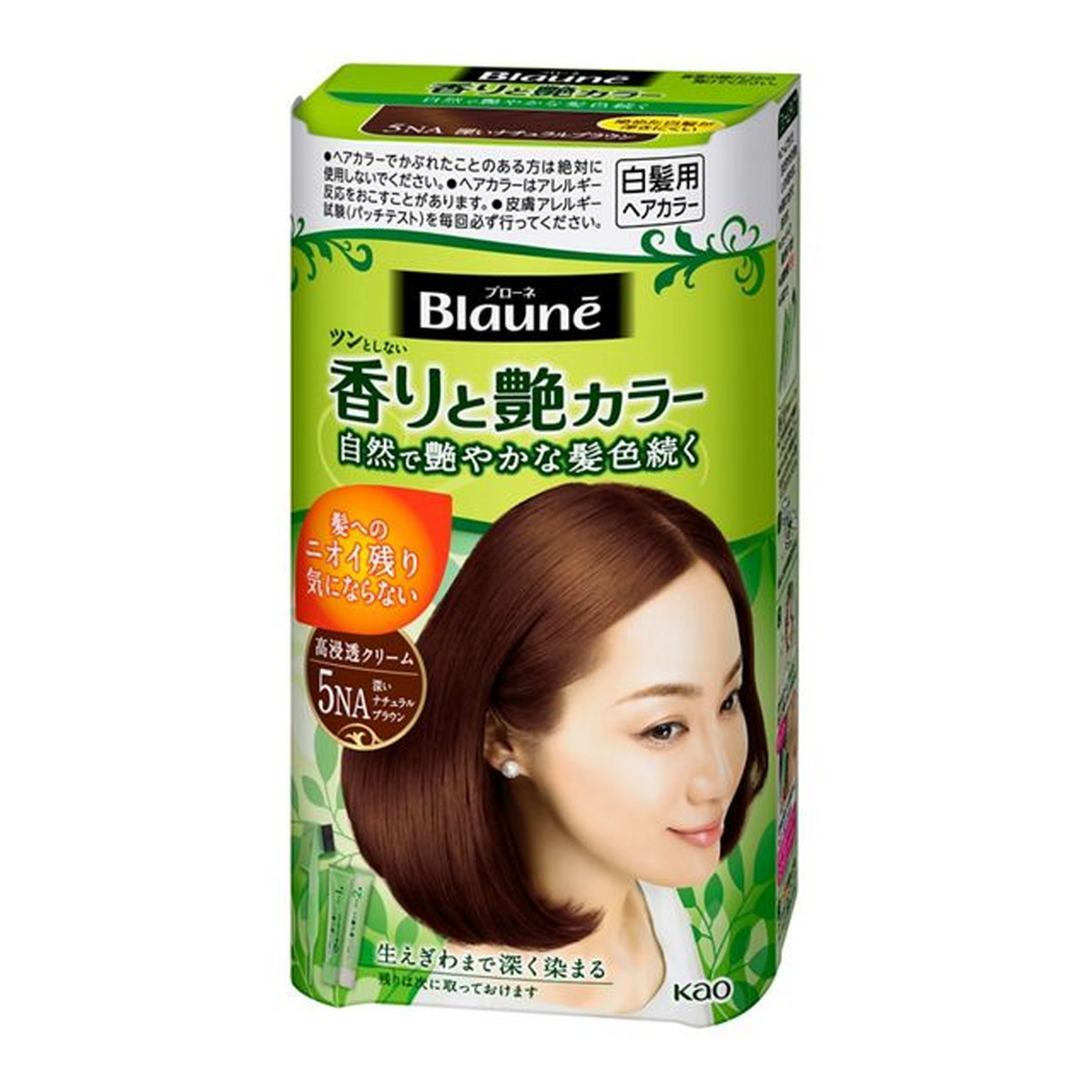 【送料お得・まとめ買い×24個セット】花王 ブローネ 香りと艶カラークリーム 5NA 深いナチュラルブラウン 80g|ホームライフ