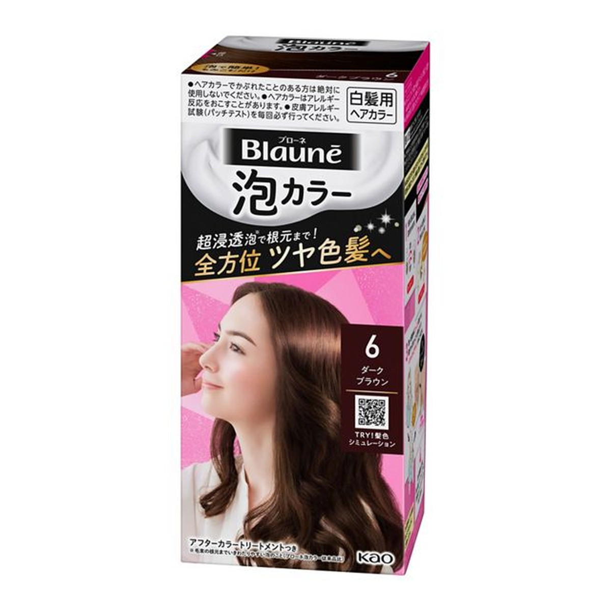 【送料お得・まとめ買い×9個セット】花王 ブローネ 泡カラー 6 ダークブラウン 108ml|ホームライフ