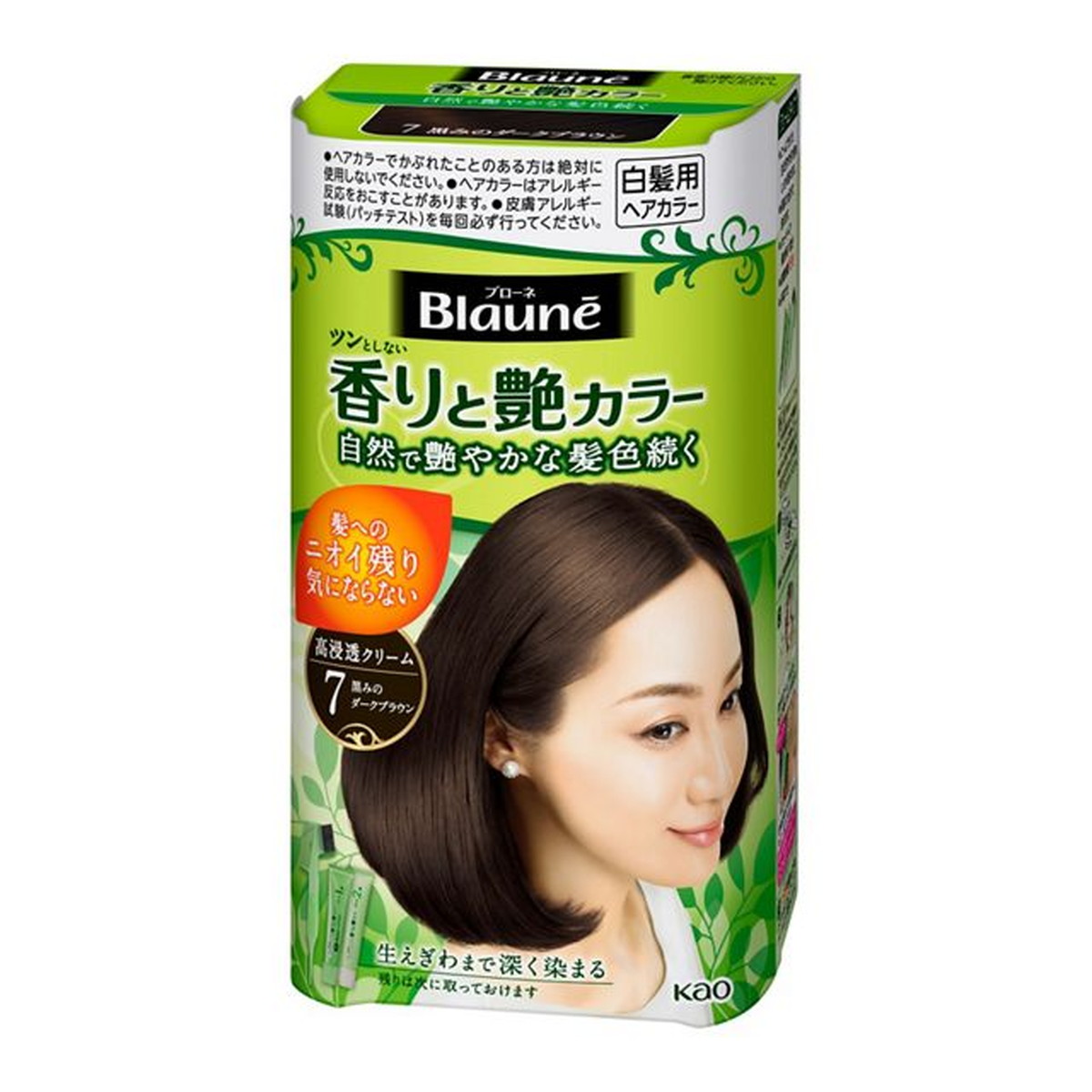 【送料お得・まとめ買い&times;24個セット】花王 ブローネ 香りと艶カラークリーム 7 黒みのダ-クブラウン 80g｜ホームライフ
