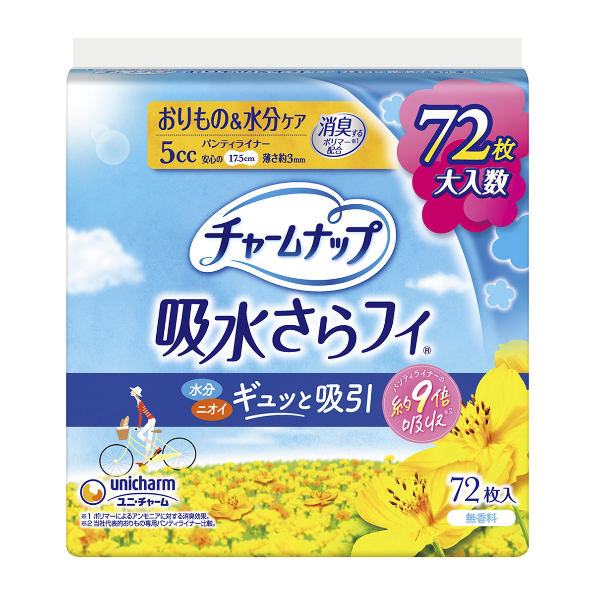 【送料お得・まとめ買い×11個セット】ユニ・チャーム チャームナップ 吸水さらフィ 微量用 72枚入