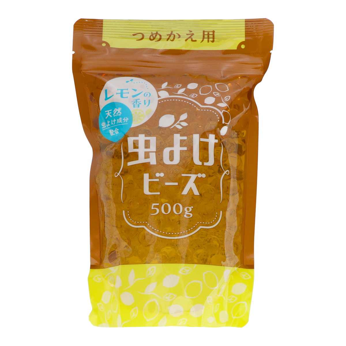 【送料お得・まとめ買い×12個セット】ウエ・ルコ 虫よけビーズ つめかえ用 レモンの香り 500g