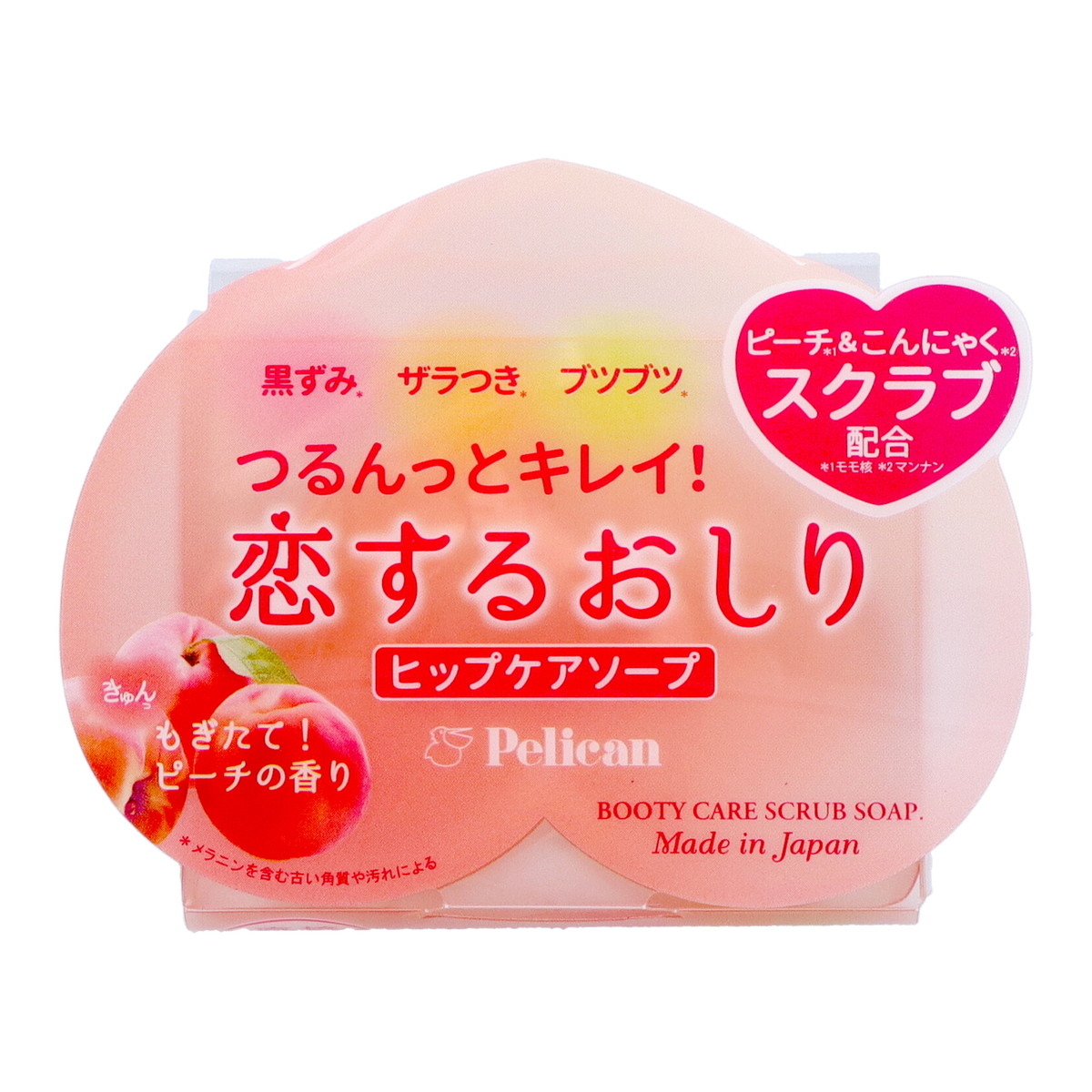 【送料お得・まとめ買い×72個セット】ペリカン石鹸 恋するおしり ヒップケアソープ 80g|ホームライフ