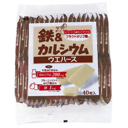【送料お得・まとめ買い×7個セット】【井藤漢方製薬】鉄&カルシウムウエハース 40枚入