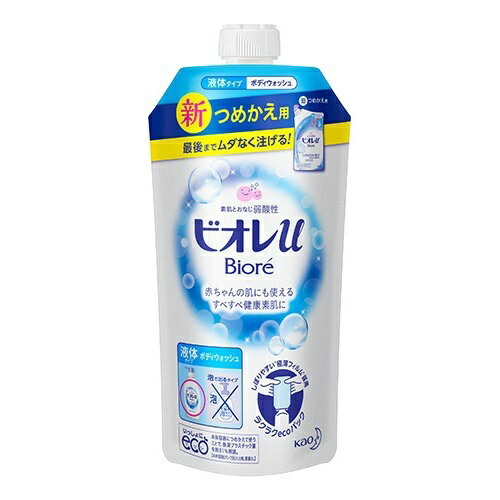 340ml ボディウォッシュ 花王 【送料無料・まとめ買い×24個セット】 ビオレu つめかえ用