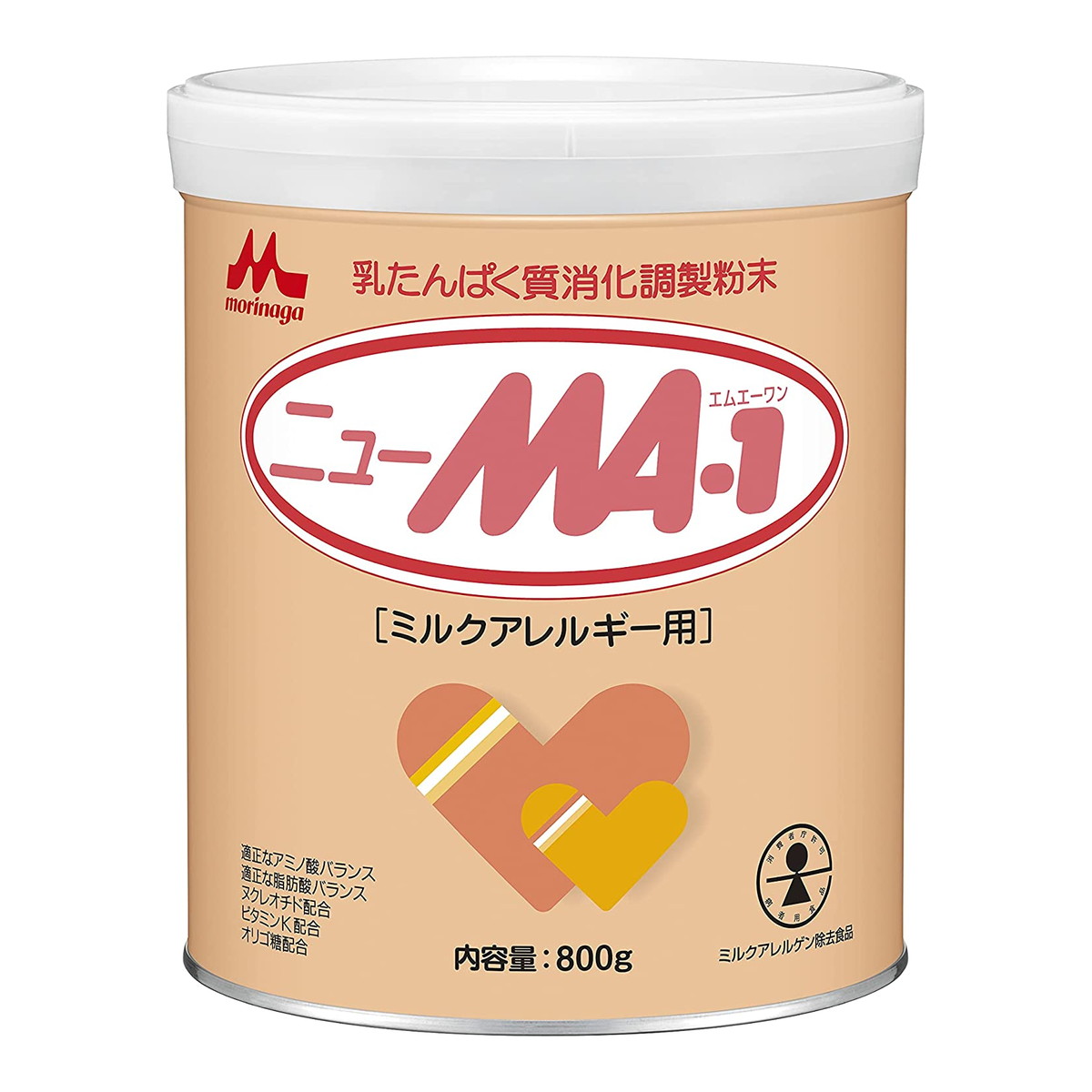 2缶　森永ニューMA-1 乳たんぱく質消化調製粉末【ミルクアレルギー用】800g 楽天市場】森永 ニューMA-1 大缶 800g ミルクアレルギー用