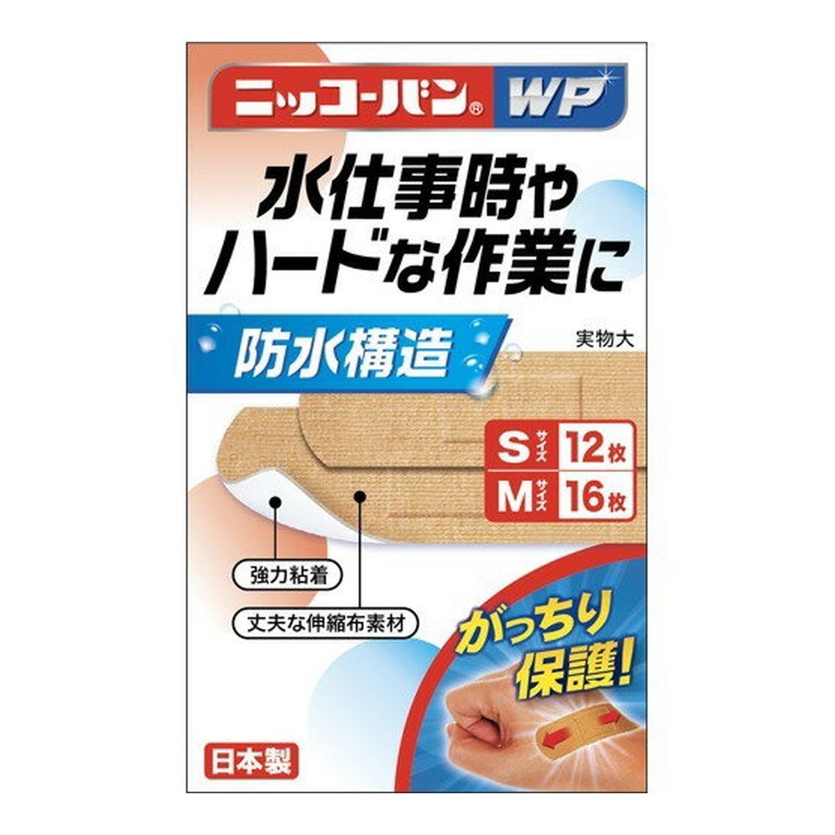 【送料お得・まとめ買い×11個セット】日廣薬品 ニッコーバンWP No.510 ( S 12枚、M 16枚 ) 28枚入