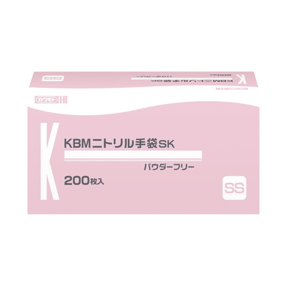 【送料お得・まとめ買い×13個セット】川本産業 KBMニトリル手袋SK SSサイズ 200枚入 パウダーフリー