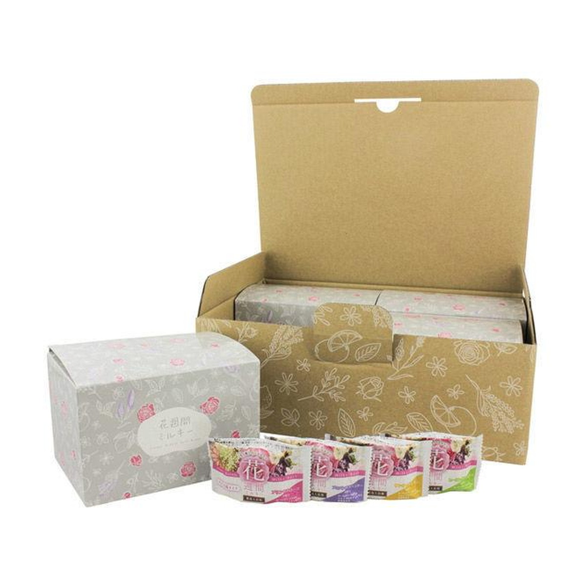 【送料お得・まとめ買い×2個セット】addgood 花週間 発泡入浴剤 にごり湯タイプ 96錠 ダンボール仕様パッケージ