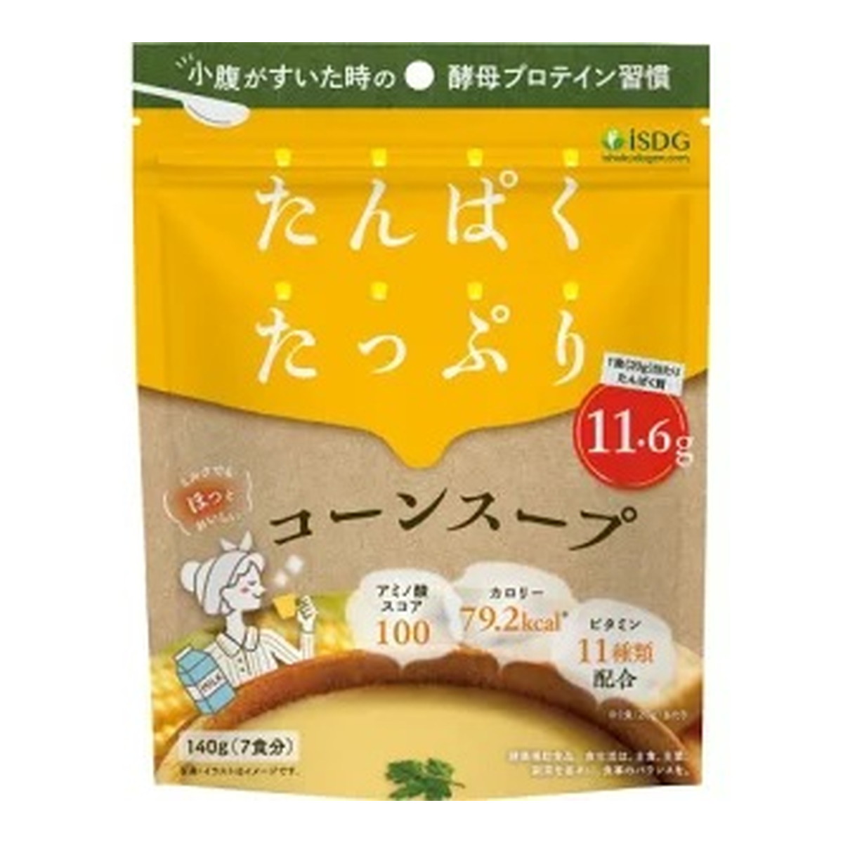 【送料お得・まとめ買い×11個セット】医食同源ドットコム たんぱくたっぷり コーンスープ 140g
