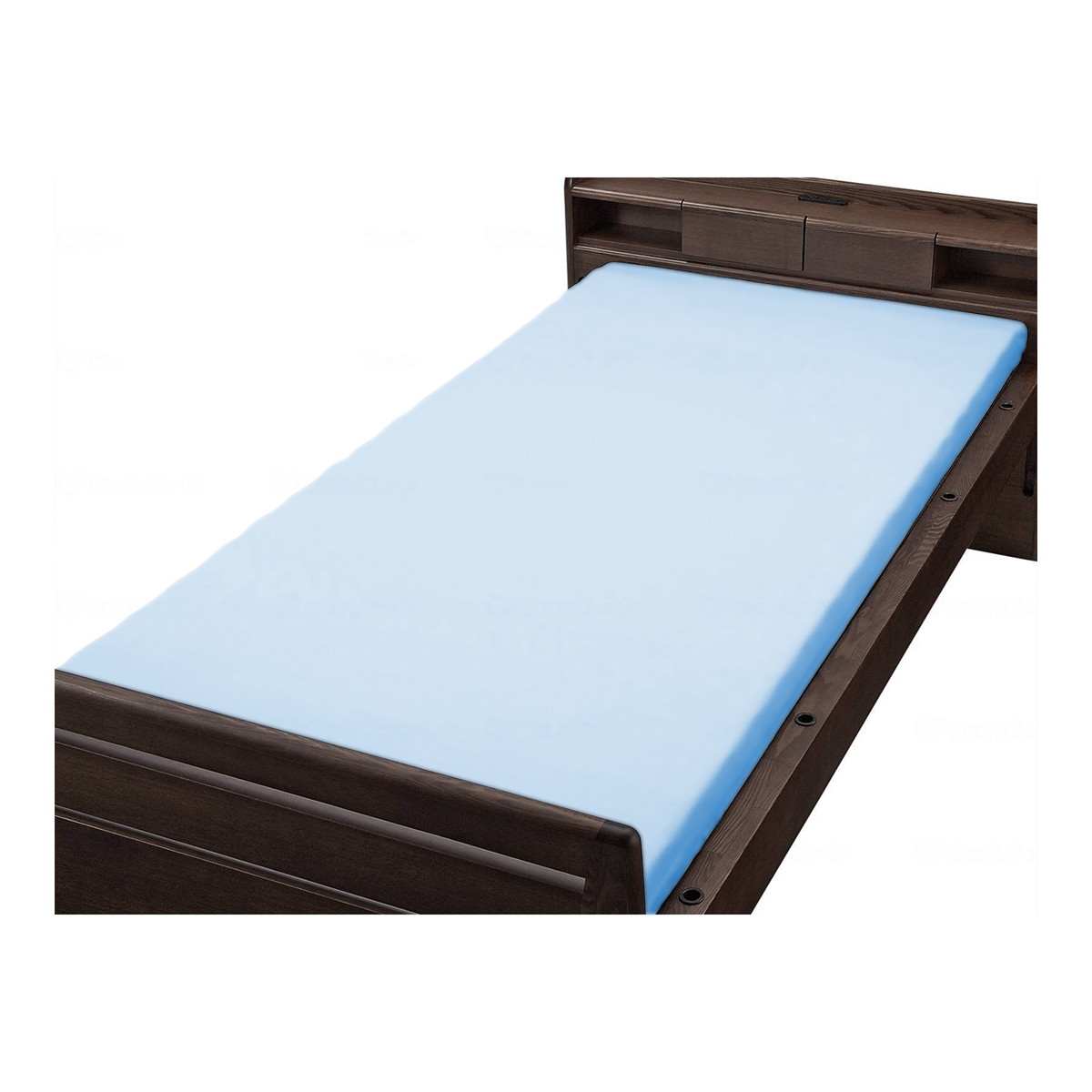 【送料お得・まとめ買い×2個セット】ウェルファン フラットシーツ 150×260cm ブルー 介護
