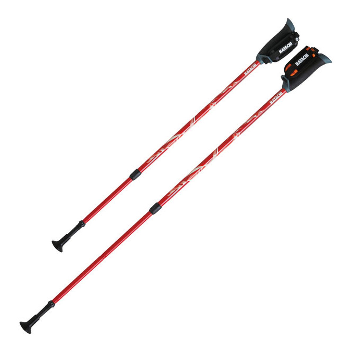 【送料お得・まとめ買い×3個セット】羽立工業 DFP プログレッシブズーム 2本組 WH1120-62 レッド ノルディック・ウォークポール